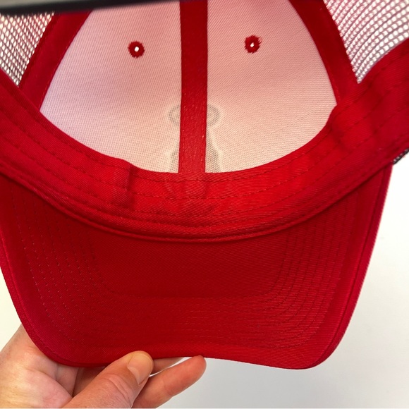 Anaheim Angles Nike Legacy 91 SnapBack Hat - Red And Blue Mesh Back Cap - MLB - Picture 7 of 8